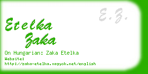 etelka zaka business card